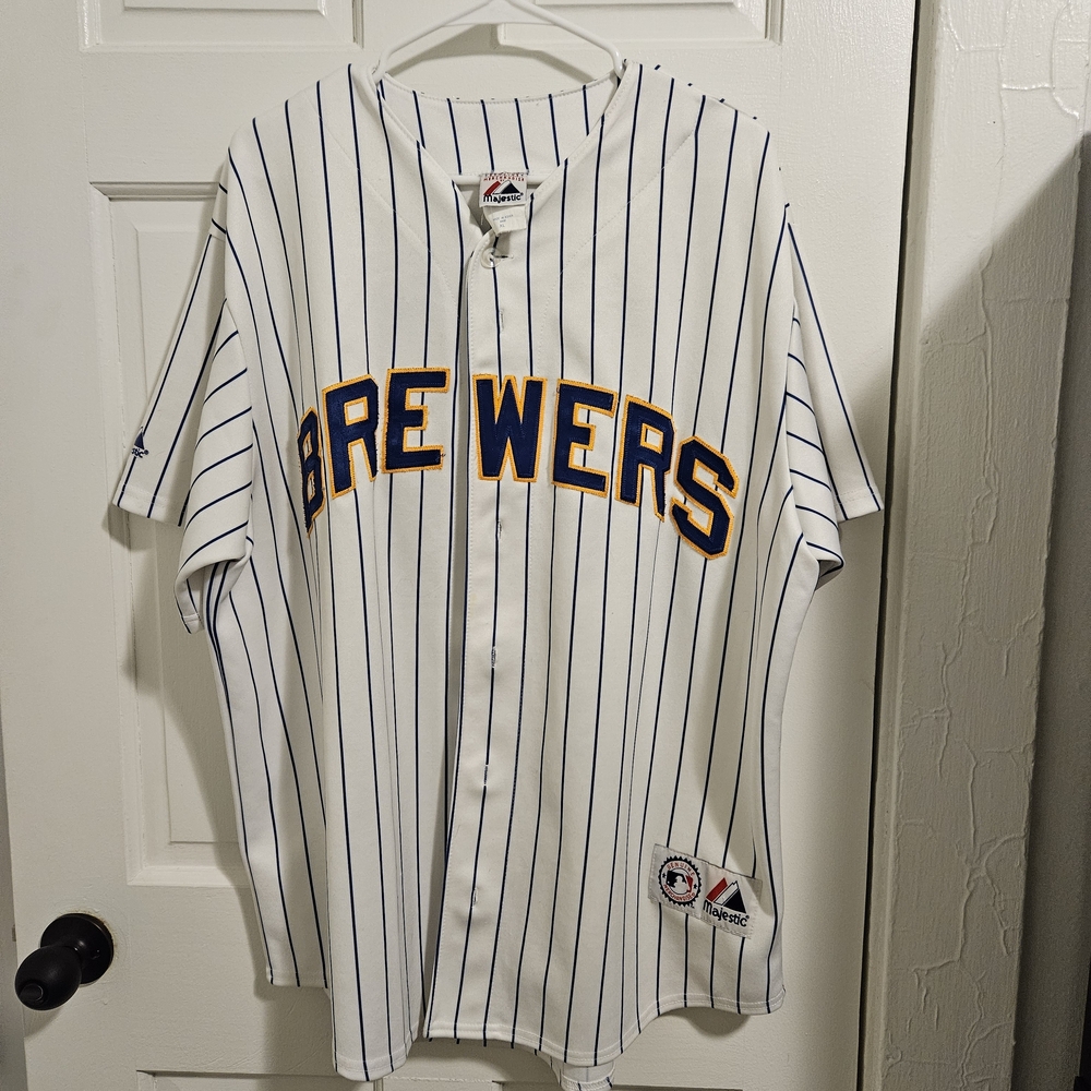 Majestic Brewers Braun Jersey